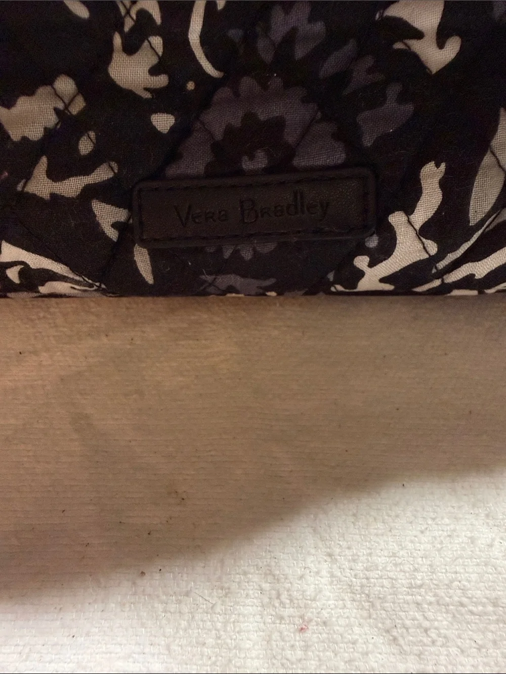 Vera Bradley Black & White Quilted Weekender Travel Bag